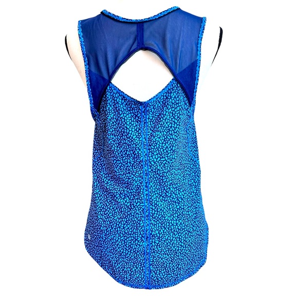 Lululemon Racerback Sports Top Keyhole Back Blue & Black Print - Picture 4 of 9